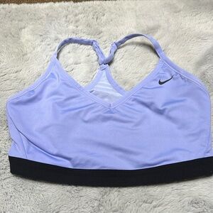 PURPLE NIKE DRI-FIT SPORTS BRA